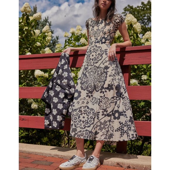 🎉LAST CHANCE🎉 FREE PEOPLE Ultraviolet Dress / Bright White Combo - Picture 6 of 10